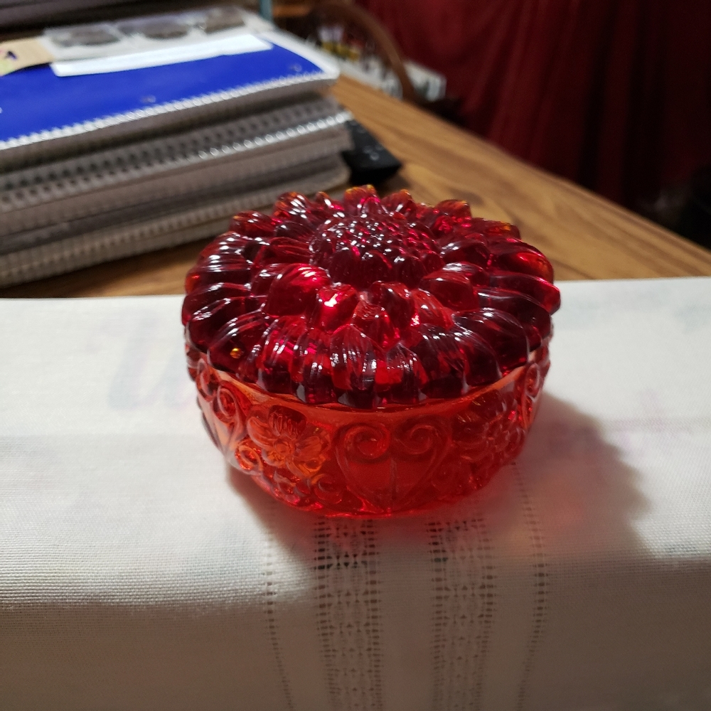 Bohemian Handmade Cristal Bowl with Lid